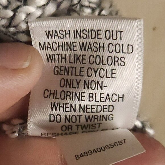 Apt 9 Black White Cocoon Open Front Cardigan Sweater XL - Picture 6 of 6